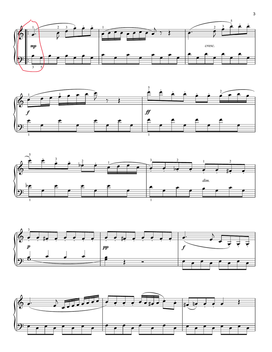 Sonatina In C Major (Op. 36, No. 3: Spiritoso) Piano Solo scores gallery preview page 3