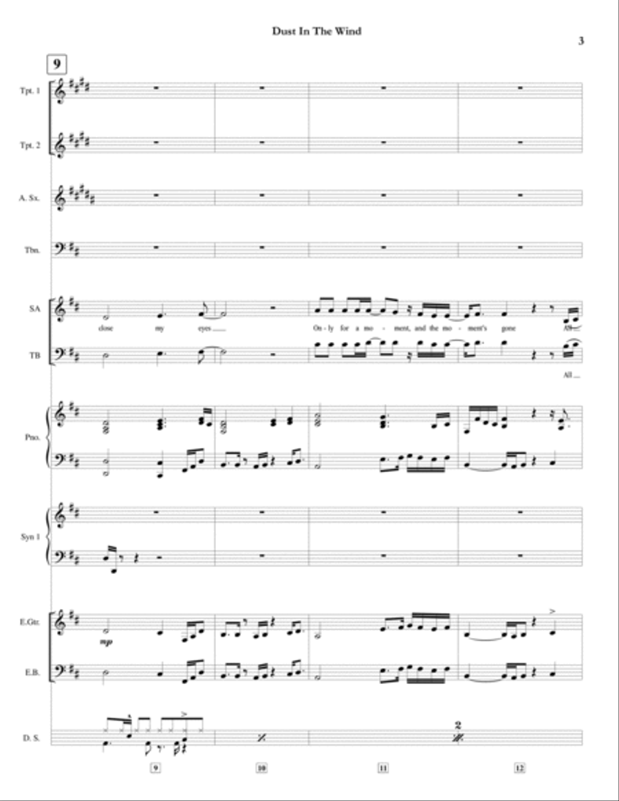 Dust In The Wind 4-Part scores gallery preview page 3