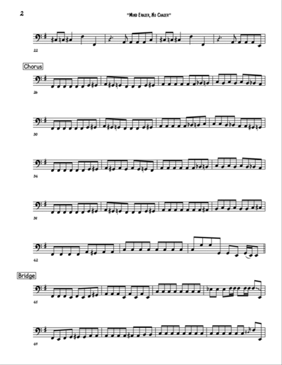 Mind Eraser, No Chaser Mind Eraser, No Chaser Bass Guitar scores gallery preview page 2
