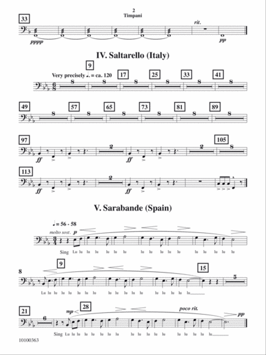 Courtly Airs and Dances - Timpani Concert Band scores gallery preview page 2