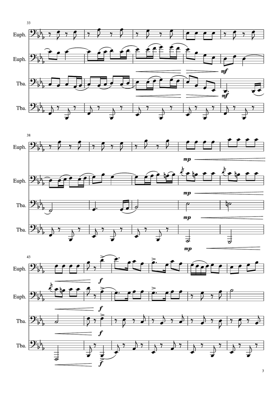 The Fairest of the Fair March Brass Quartet scores gallery preview page 3