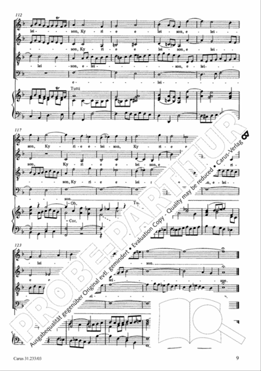 Mass in F major 4-Part scores gallery preview page 13