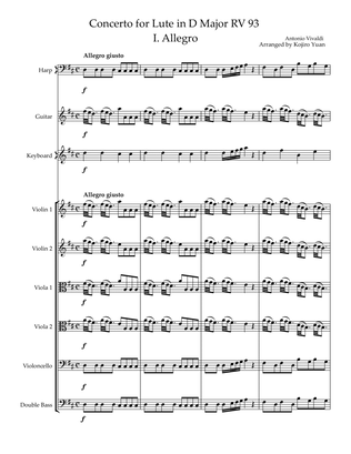 Concerto for Lute in D Major RV 93 I. Allegro