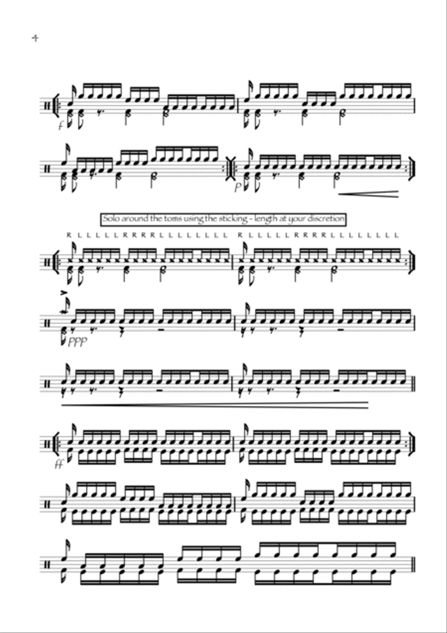 A Game of Cards Drum Set scores gallery preview page 4
