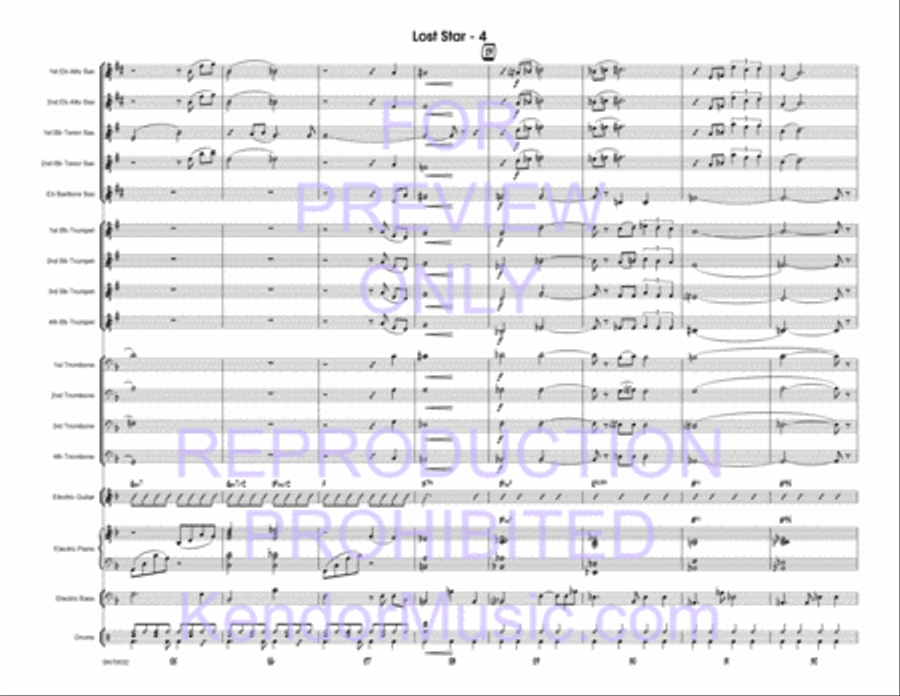 Lost Star (Full Score) Jazz Ensemble scores gallery preview page 5