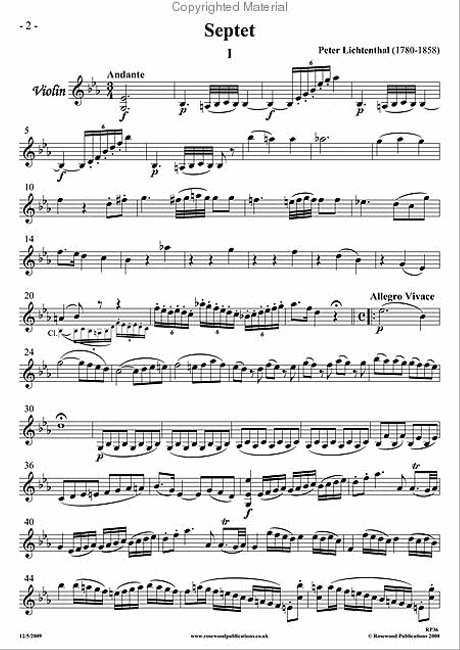 Septet Clarinet scores gallery preview page 3