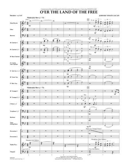 O'er the Land of the Free - Conductor Score (Full Score)