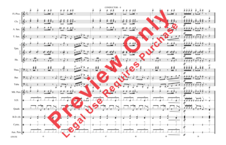 Uptown Funk Marching Band scores gallery preview page 9