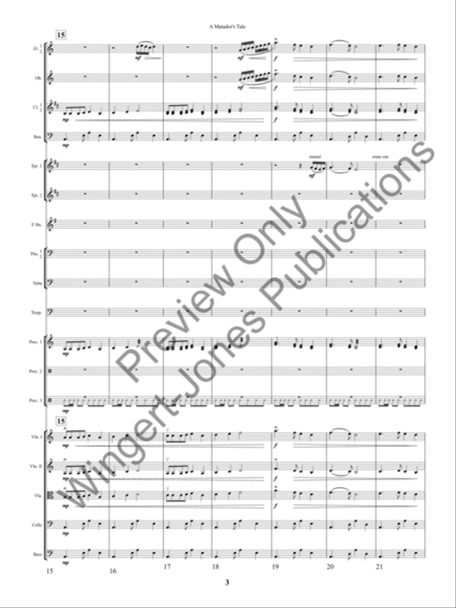 A Matador's Tale Full Orchestra scores gallery preview page 6