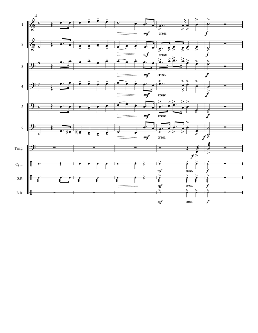 Norway National Anthem: Ja, vi elsker dette landet Large Ensemble scores gallery preview page 6