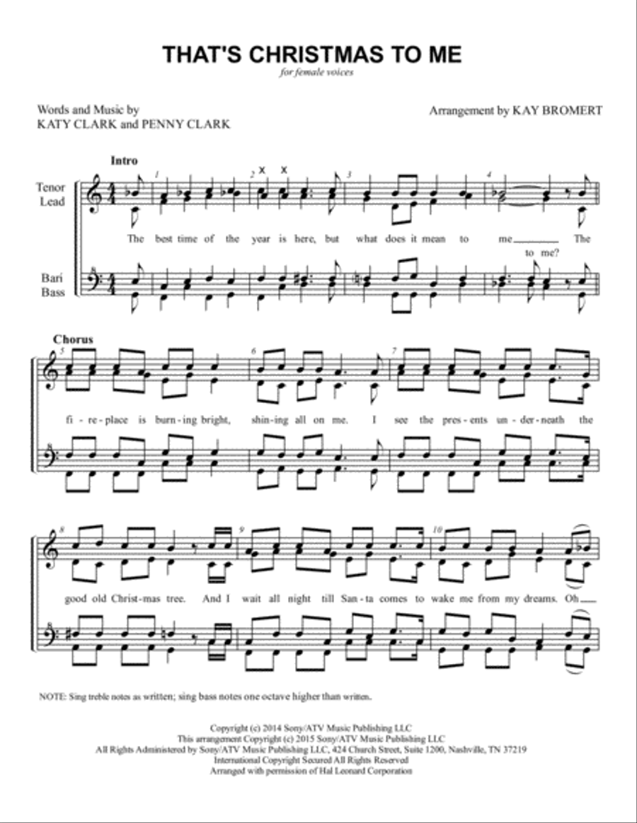 That's Christmas to Me SSAA scores gallery preview page 1