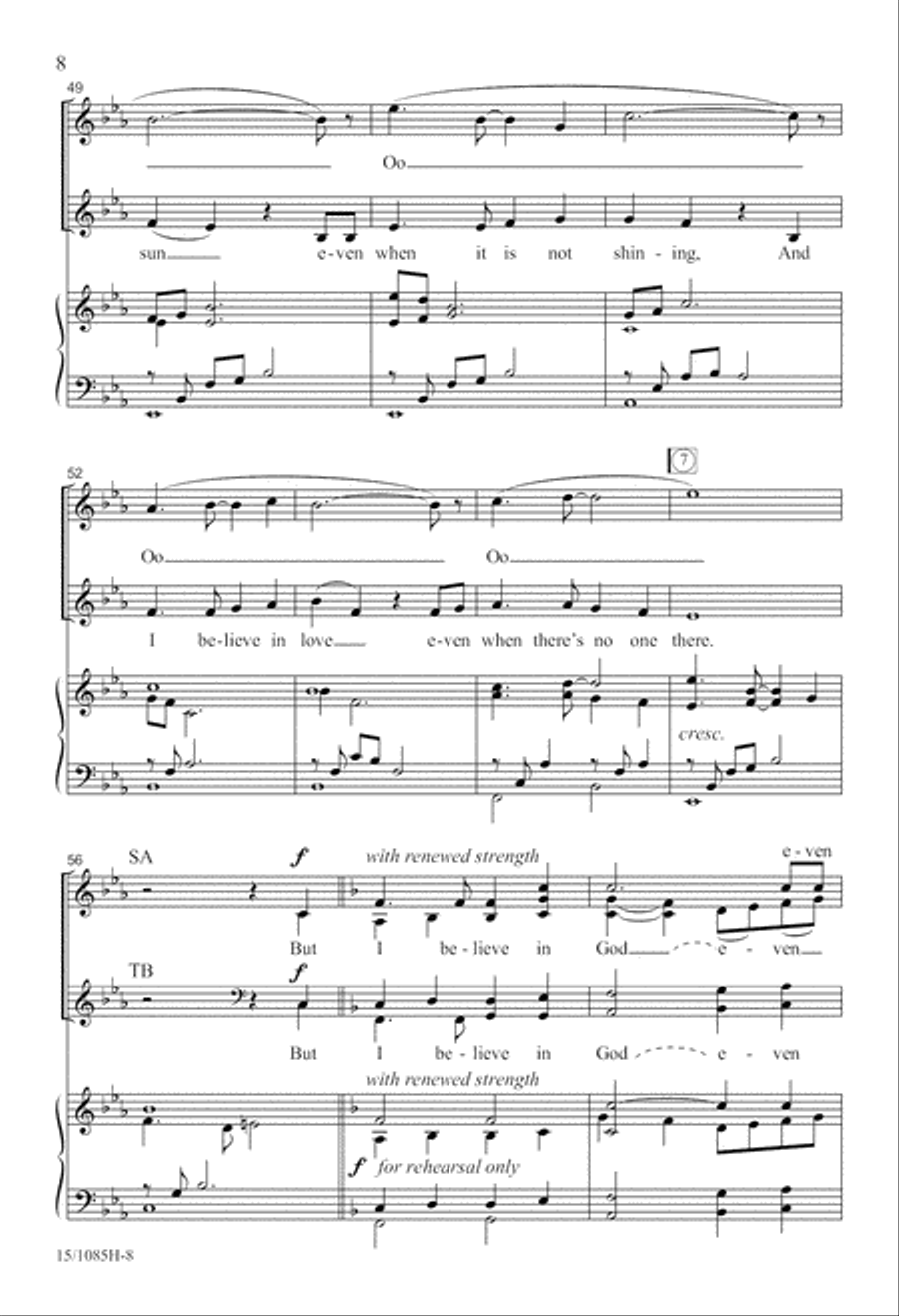 Inscription of Hope 4-Part scores gallery preview page 9