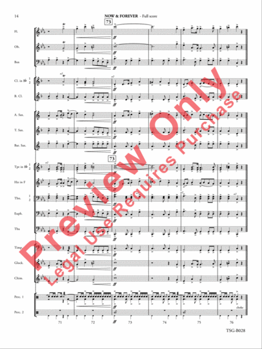 Now & Forever Now & Forever Concert Band scores gallery preview page 15