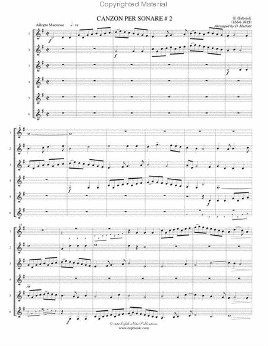 Canzon per Sonare #2 Trumpet scores gallery preview page 2