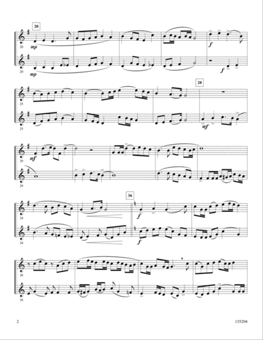 Guide Me, O Thou Great Jehovah Brass Duet scores gallery preview page 2