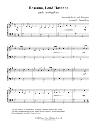 Book cover for Hosanna, Loud Hosanna (early intermediate piano)