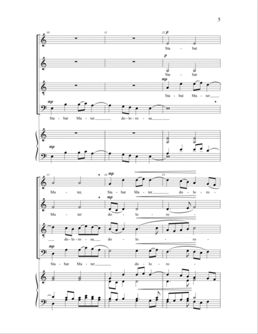 Stabat Mater 4-Part scores gallery preview page 3