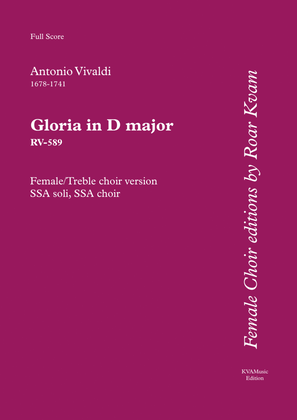 Book cover for Vivaldi: Gloria in D major (SA soli, SSA choir edition) - Score Only