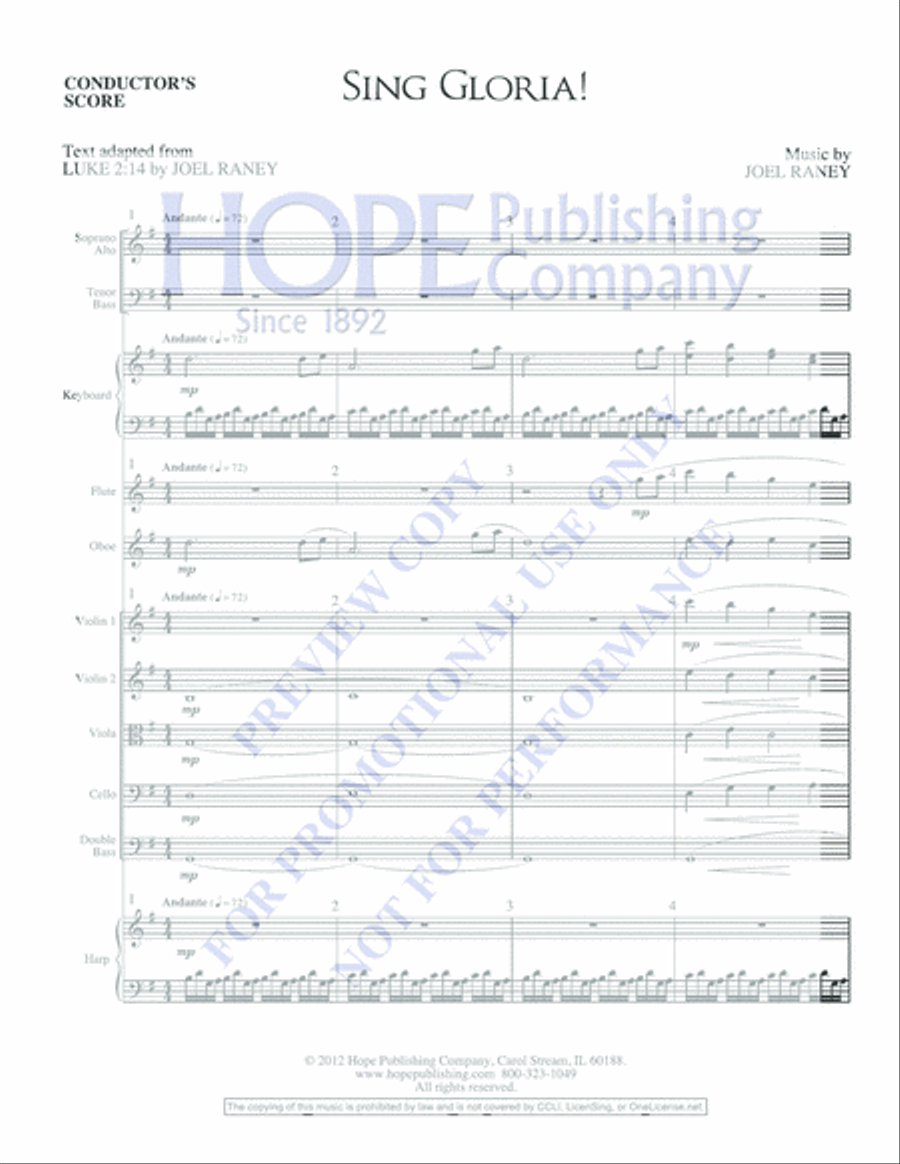 Sing Gloria! Flute scores gallery preview page 2