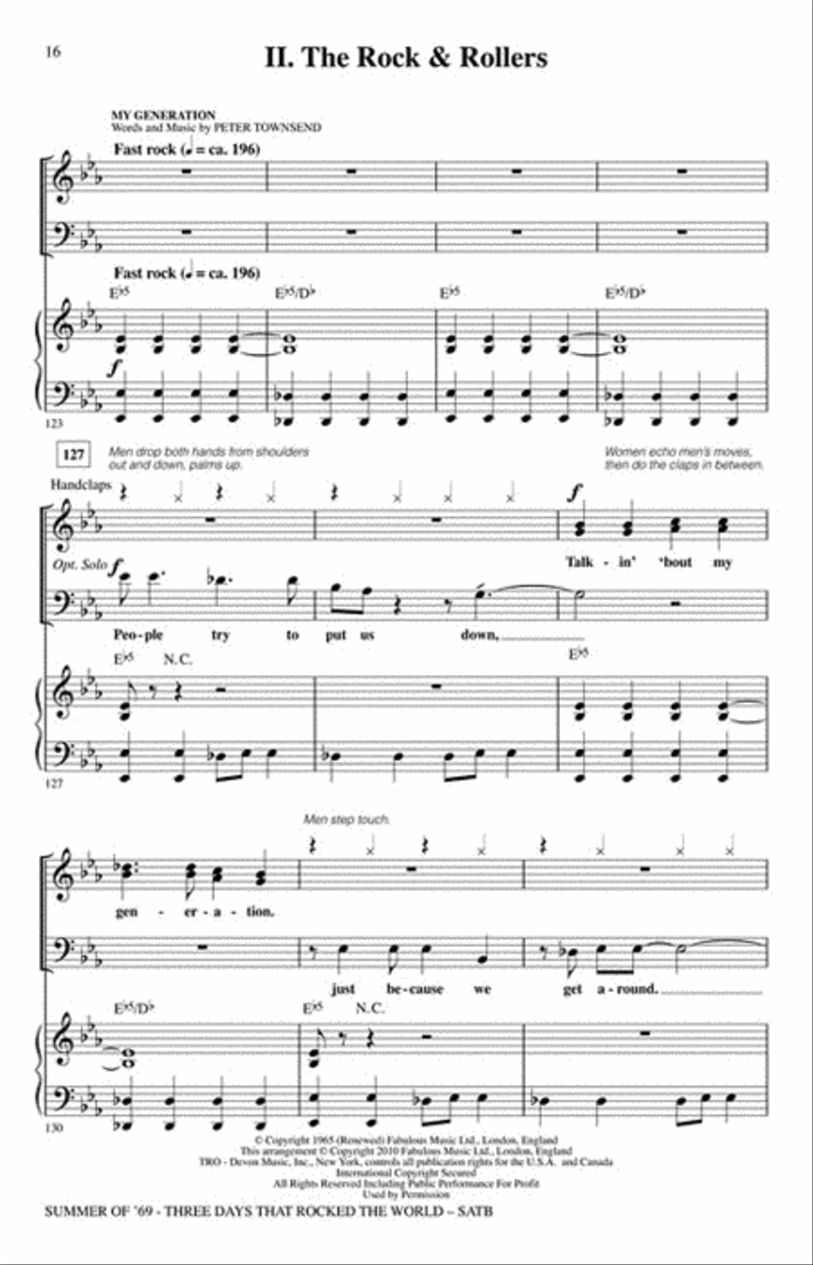 Summer of '69 - Three Days That Rocked the World Show Choir scores gallery preview page 4