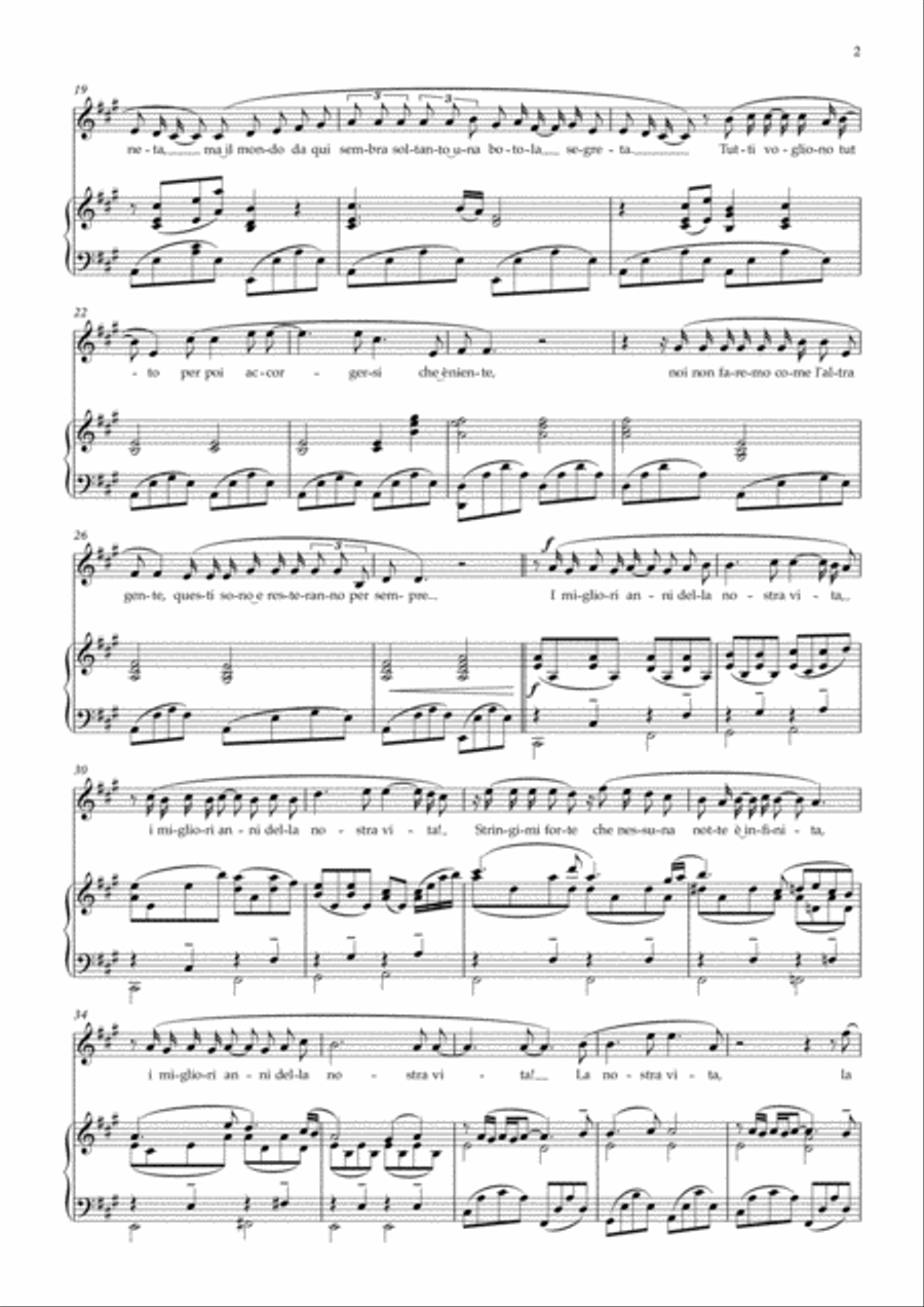 Migliori Anni Della Nostra Vita, I Voice scores gallery preview page 2