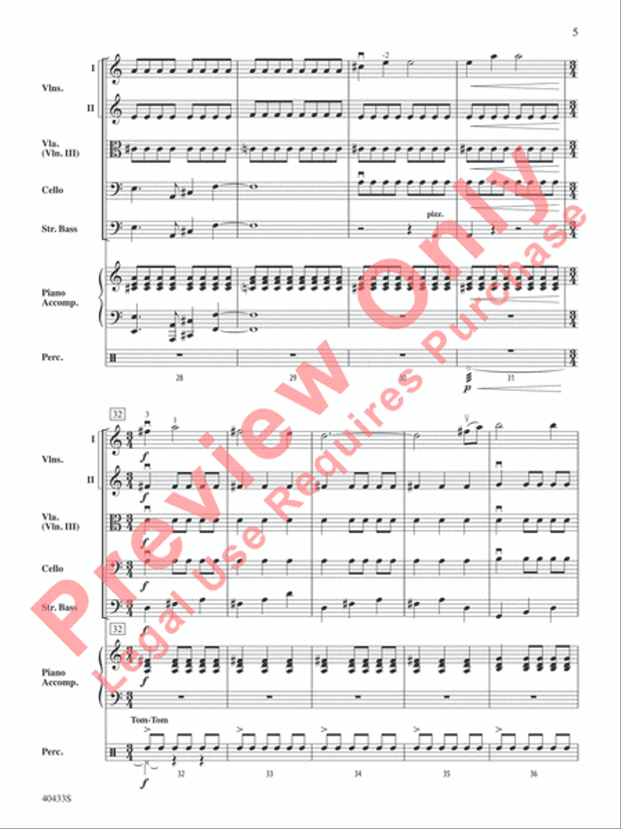 The Hobbit: An Unexpected Journey, Selections from String Orchestra scores gallery preview page 6