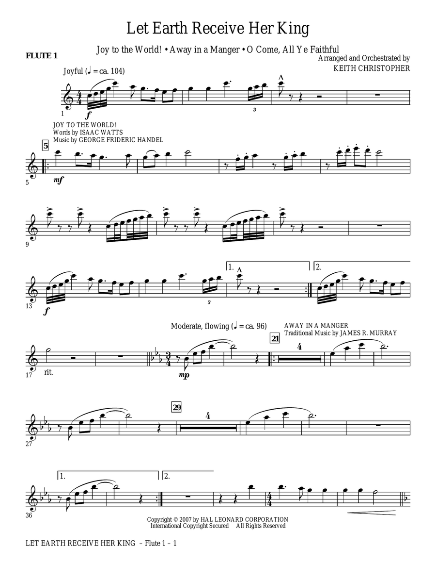 Let Earth Receive Her King - Flute 1