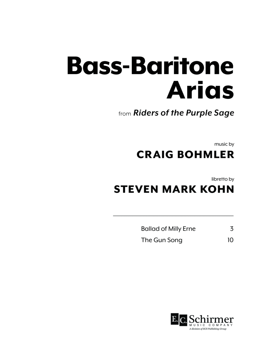 Bass-Baritone Arias Baritone Voice scores gallery preview page 1