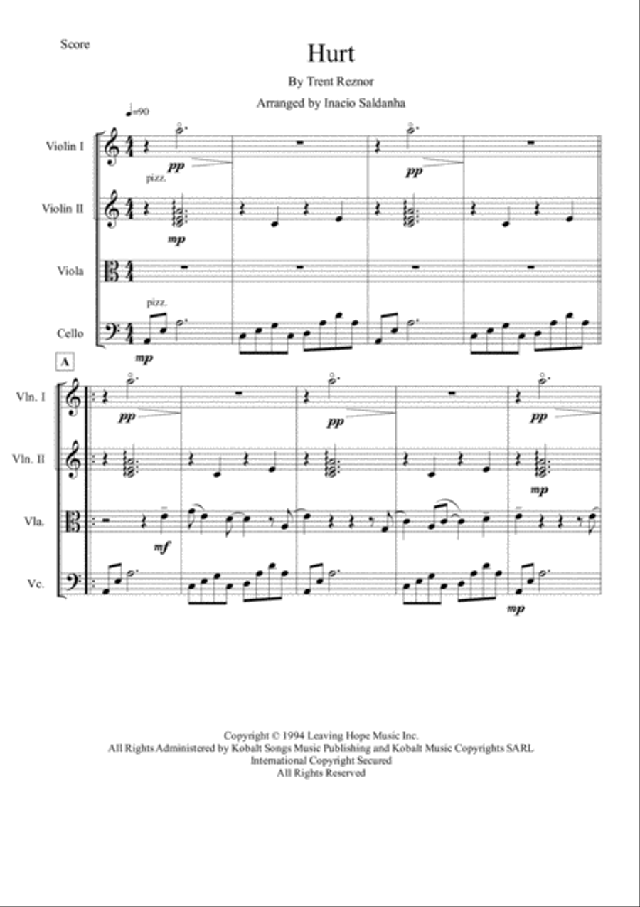 Hurt String Quartet scores gallery preview page 3