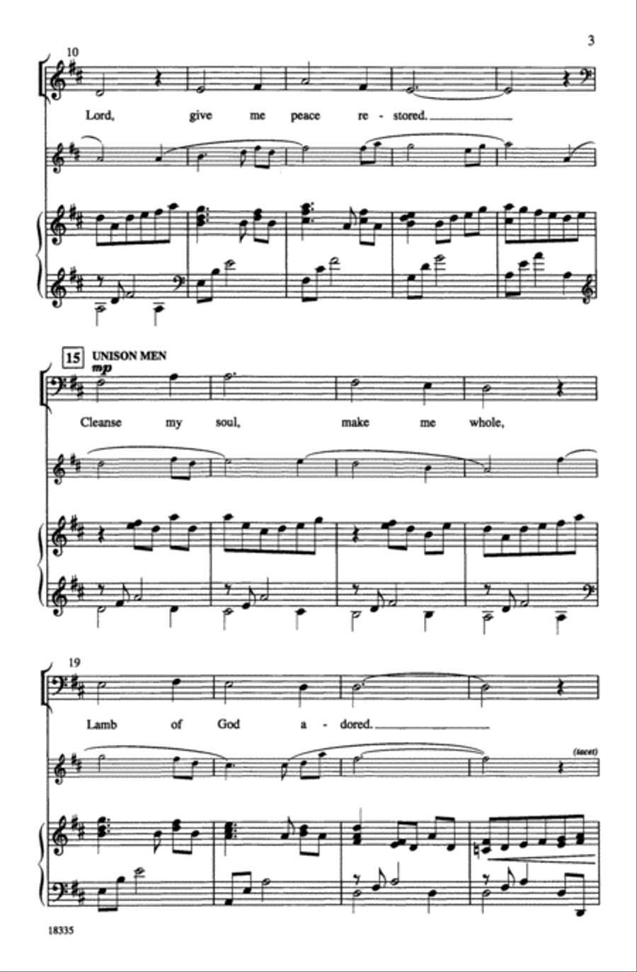 Feed Me, Lord 4-Part scores gallery preview page 3
