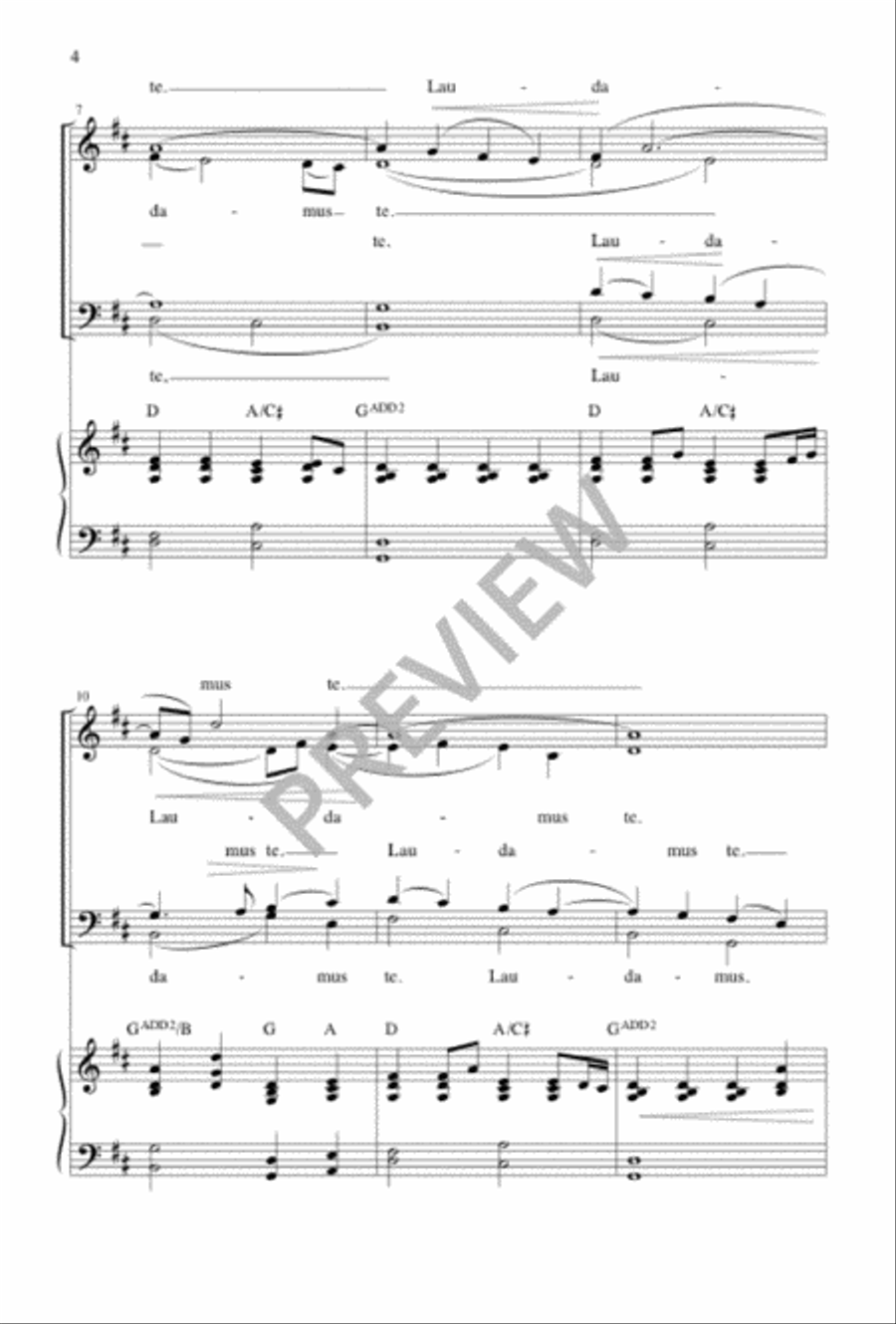 Laudamus Te Laudamus Te 4-Part scores gallery preview page 3