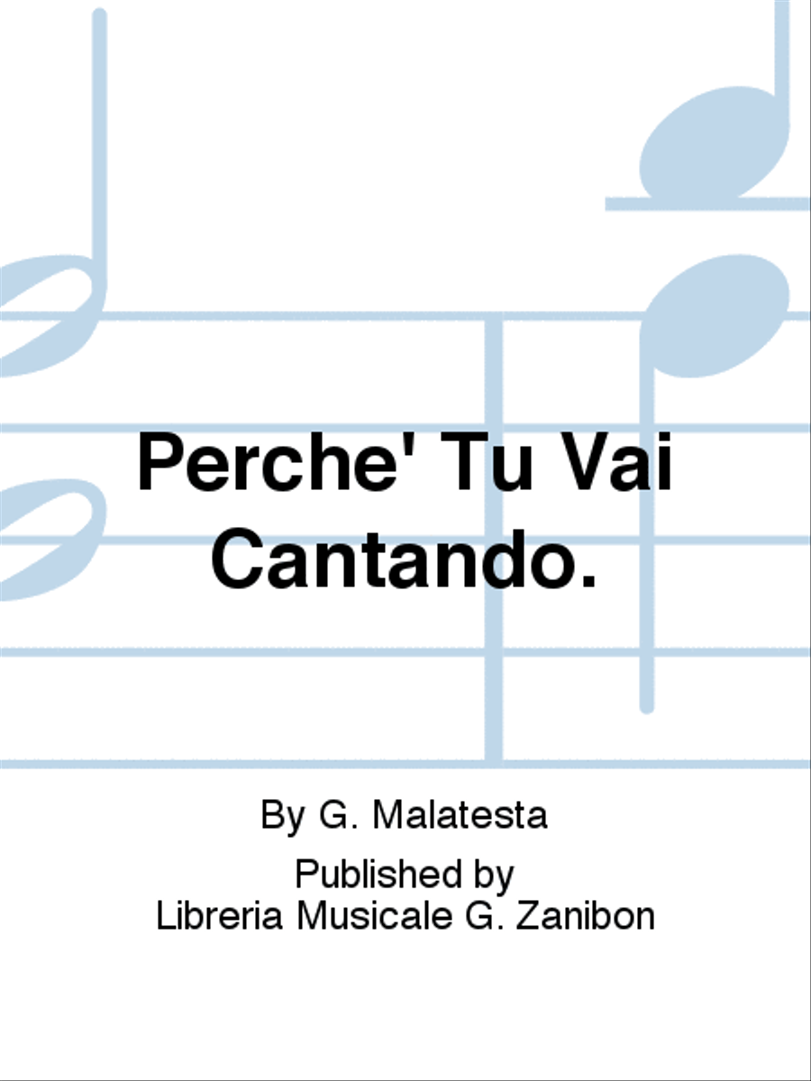 Perche' Tu Vai Cantando. A Cappella scores gallery preview page 1