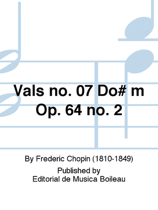 Book cover for Vals no. 07 Do# m Op. 64 no. 2