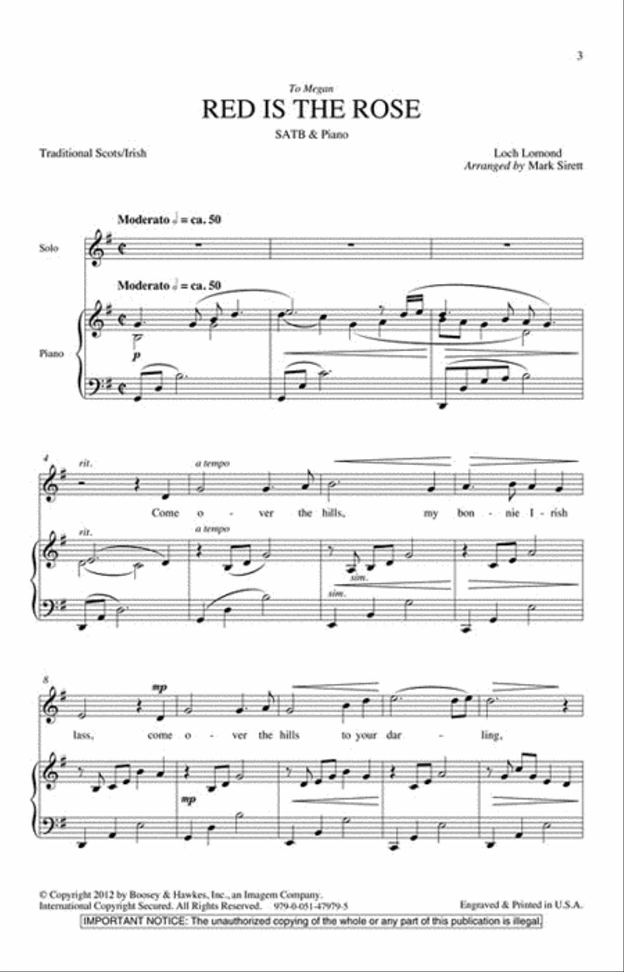 Red Is the Rose Red Is the Rose 4-Part scores gallery preview page 2