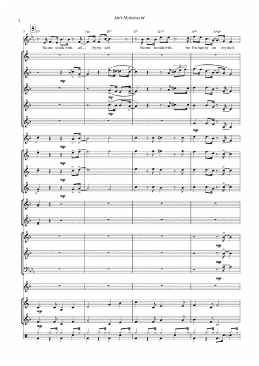 Ain't Misbehavin' Brass Ensemble scores gallery preview page 2