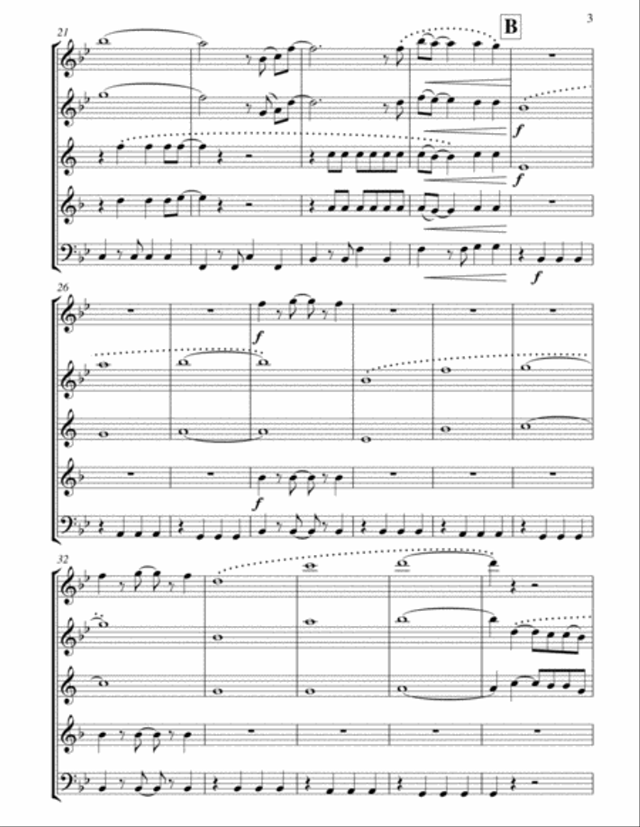 Take On Me Woodwind Quintet scores gallery preview page 4
