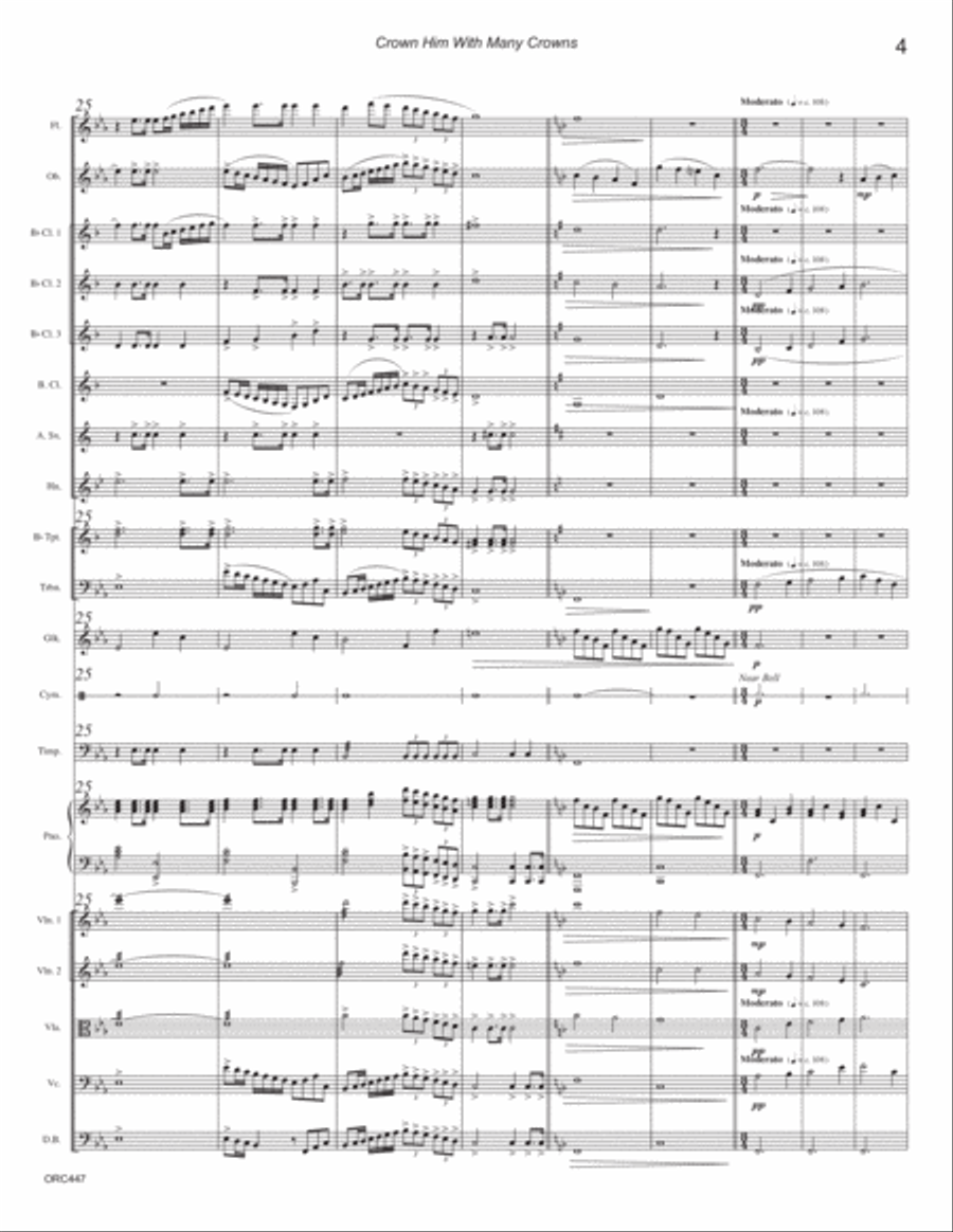 CROWN HIM WITH MANY CROWNS - CHURCH ORCHESTRA Chamber Orchestra scores gallery preview page 4