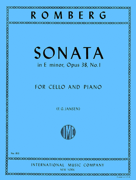 Sonata in E minor, Op. 38 No. 1 (JANSEN)