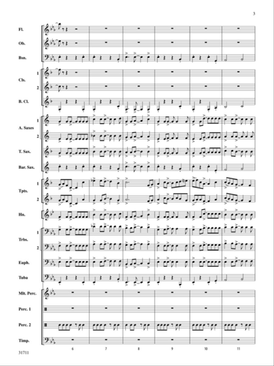 Celebration and Song (score only) Concert Band scores gallery preview page 3