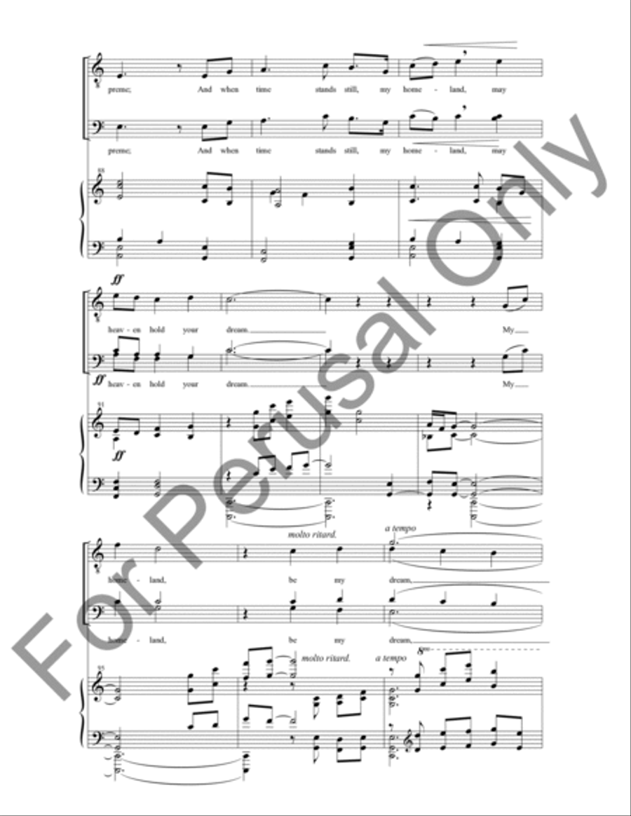 Homeland (Choral Score) TTBB scores gallery preview page 9