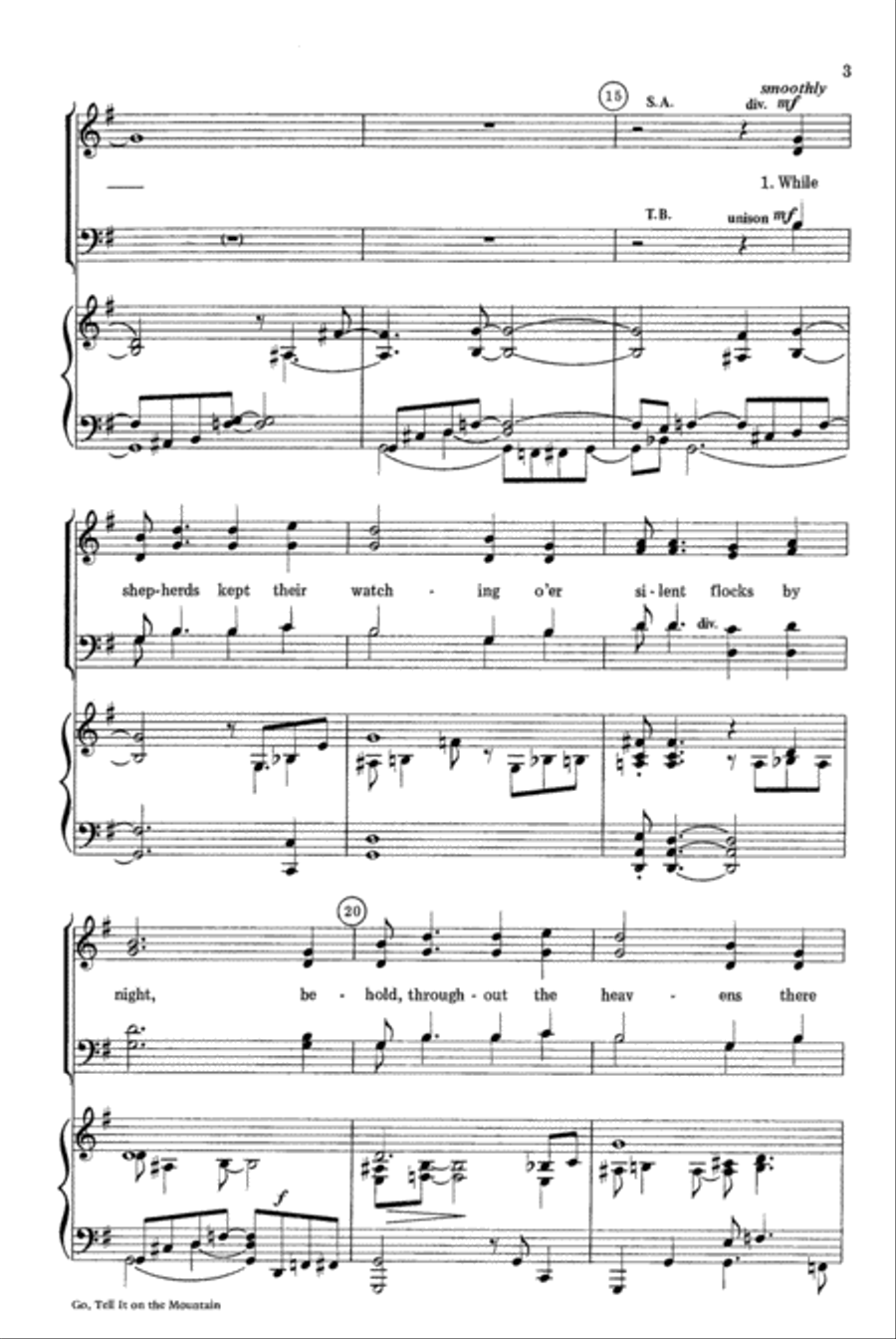 Go, Tell It on the Mountain Go, Tell It on the Mountain 4-Part scores gallery preview page 3
