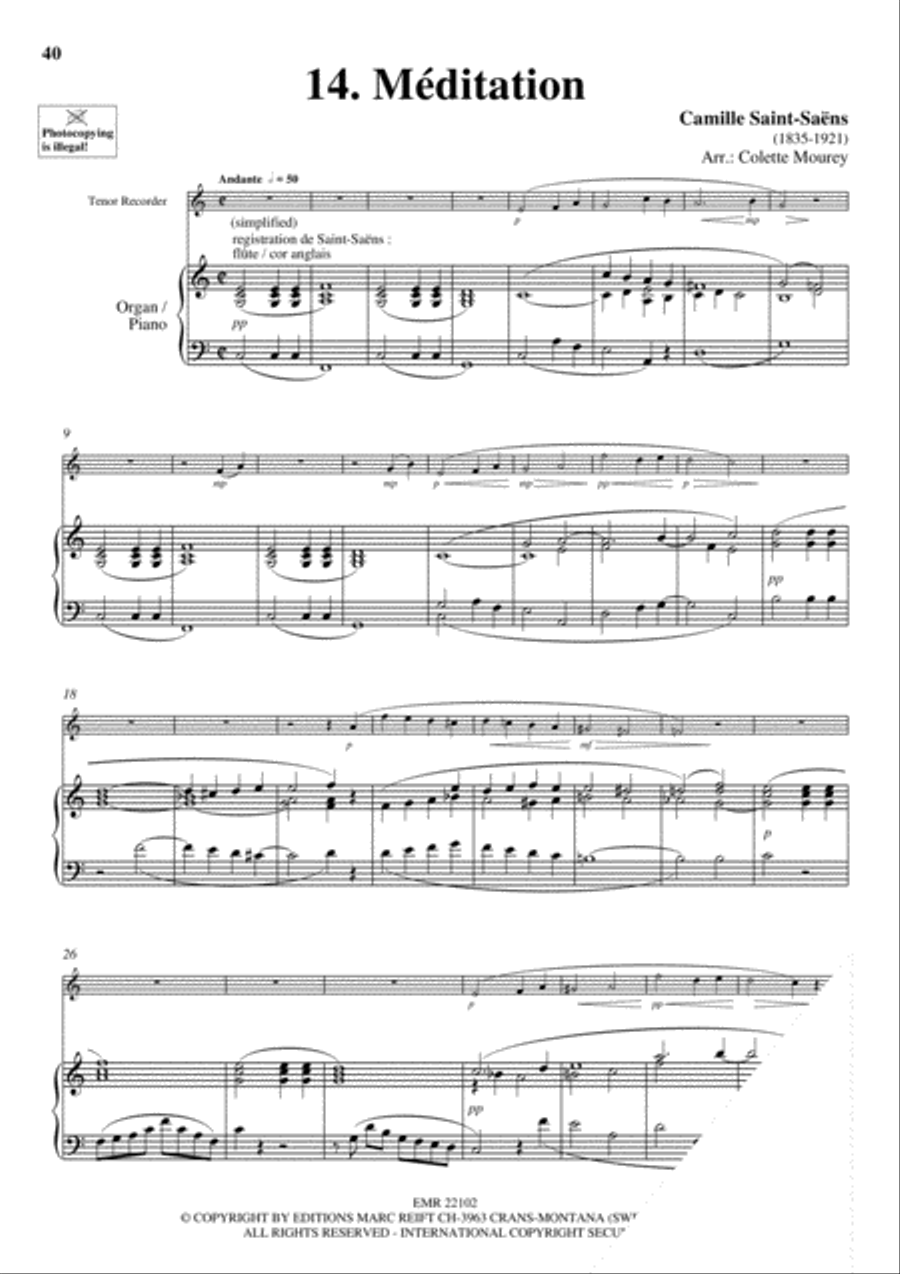 20 Greatest Meditations Tenor Recorder scores gallery preview page 16