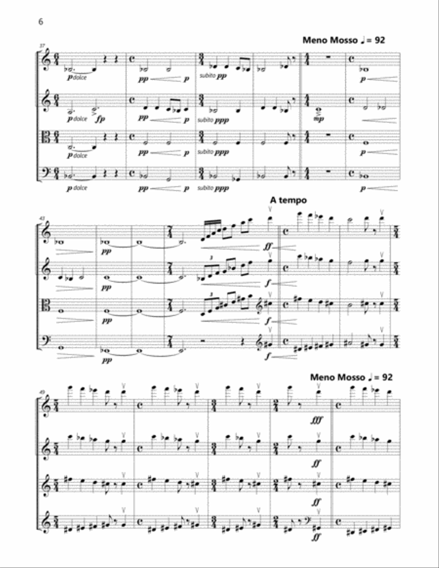 Nuestro señor el desollado String Quartet scores gallery preview page 6