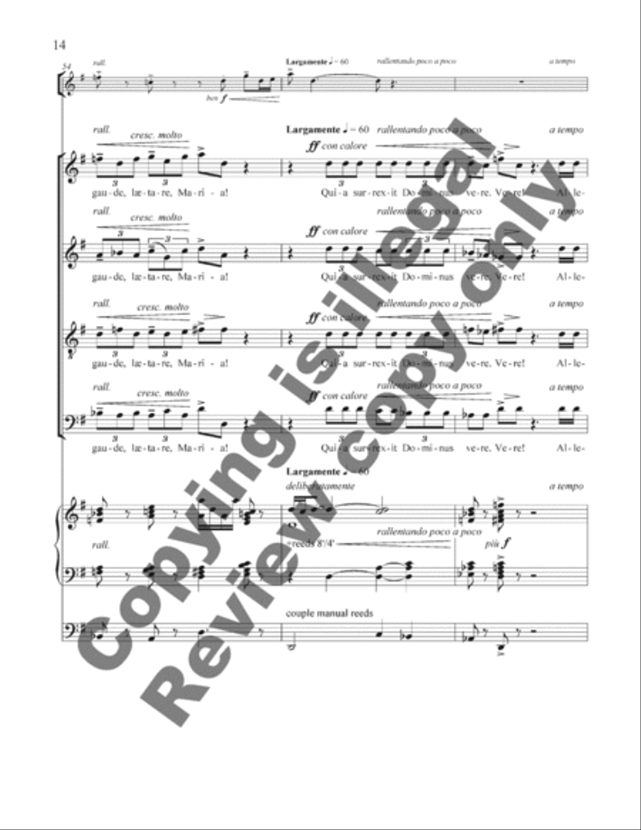 Regina coeli, laetare 4-Part scores gallery preview page 14