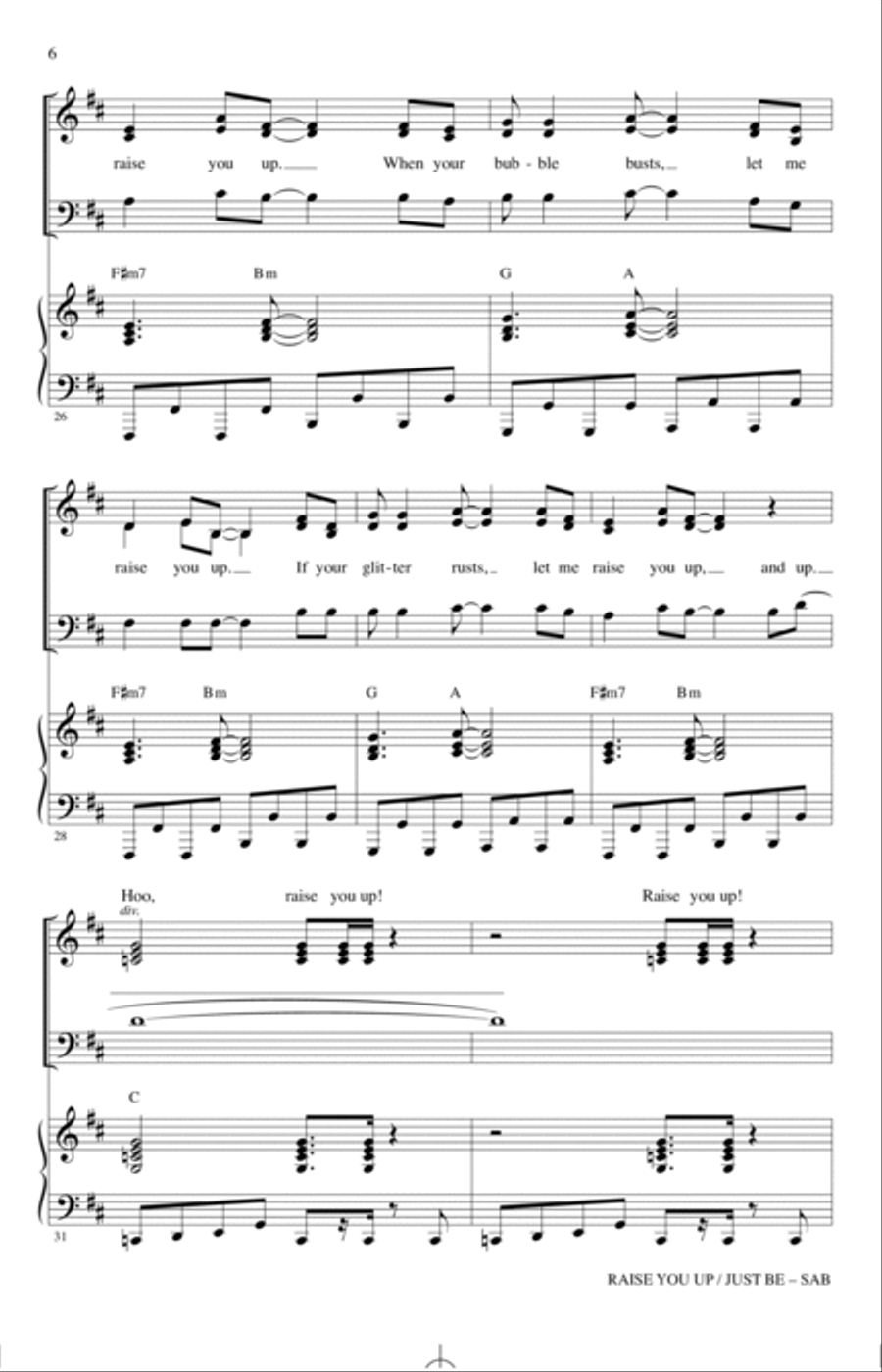 Raise You Up/Just Be (from Kinky Boots) (arr. Mac Huff) 3-Part scores gallery preview page 4
