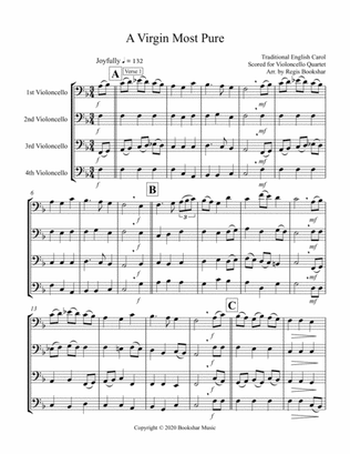 A Virgin Most Pure (F) (Violoncello Quartet)