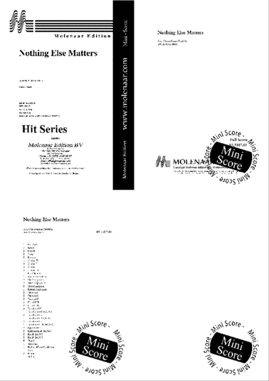 Nothing Else Matters Concert Band scores gallery preview page 2