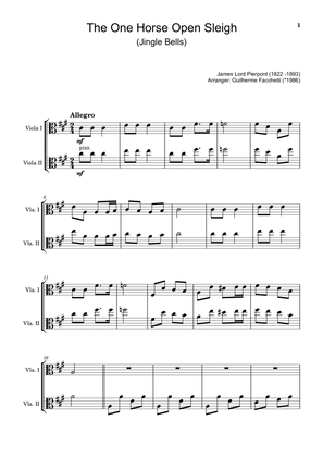 James Lord Pierpont - The One Horse Open Sleigh (Jingle Bells). Arrangement for VIola Duet.