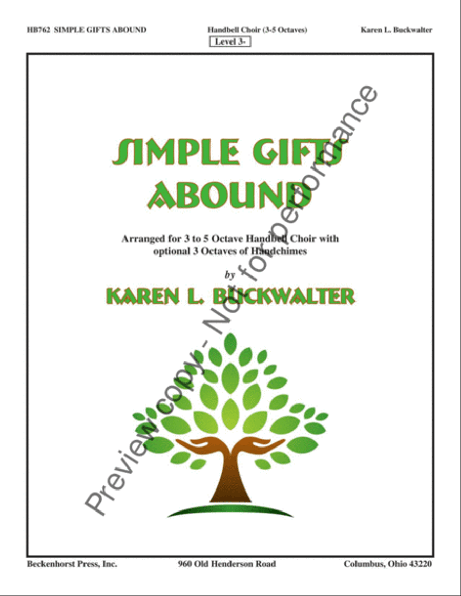 Simple Gifts Abound 5-Octaves scores gallery preview page 2