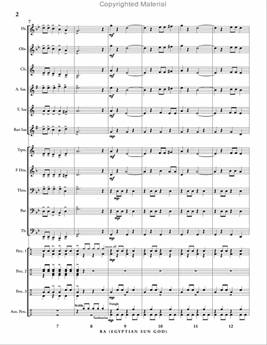 Ra: Egyptian Sun God Concert Band scores gallery preview page 3